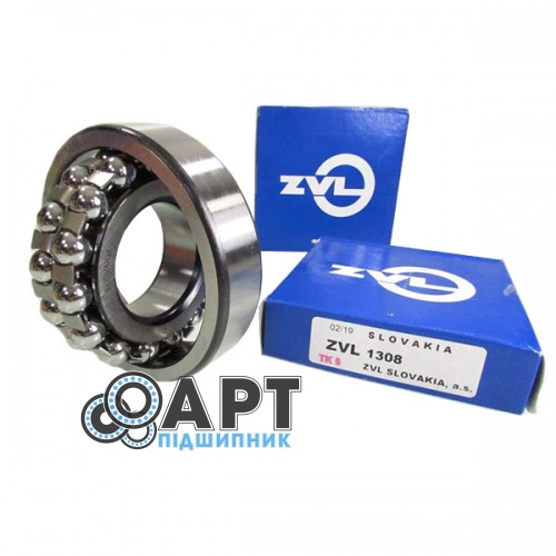 1308 ZKL Підшипник дворядний кульковий