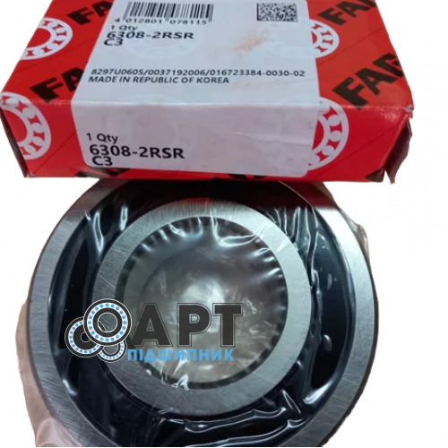 6308-2RS-C3 FAG Підшипник кульковий радіальноупорний