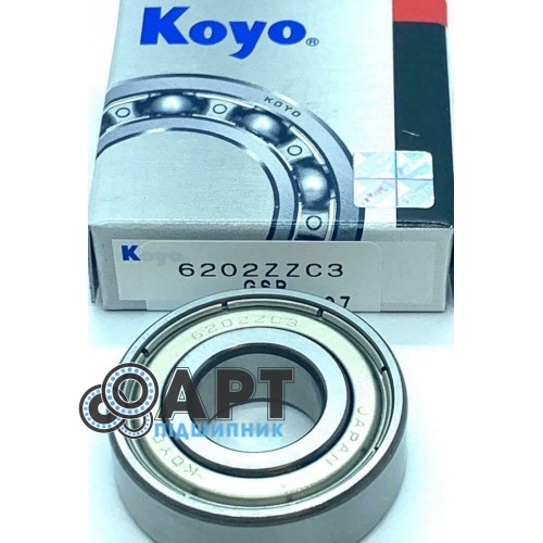 6202 ZZС3 KOYO Підшипник однорядний кульковий