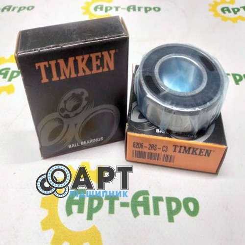 6206-2RS-C3 TIMKEN Підшипник однорядний кульковий