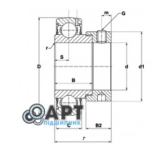 RAE40-NPP-B INA ORIGINAL JOHN DEERE Закрепляемый шариковый подшипник