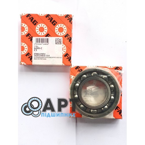 6209 C3 FAG Підшипник однорядний кульковий