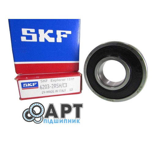 6203-2RSH / C3 SKF Підшипник однорядний кульковий