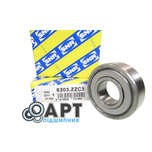 6203.ZZC3 SNR Підшипник однорядний кульковий