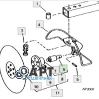 K2185.1-1 TIH KINEX Підшипник-валик прикат. колеса з отвор.