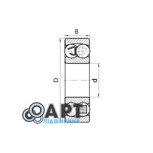 1208 KOYO (Без УП) Підшипник дворядний кульковий