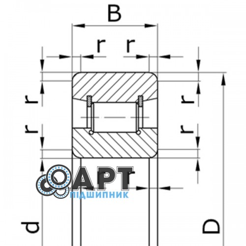 102209КМ ГОСТ Підшипник однорядний роликовий