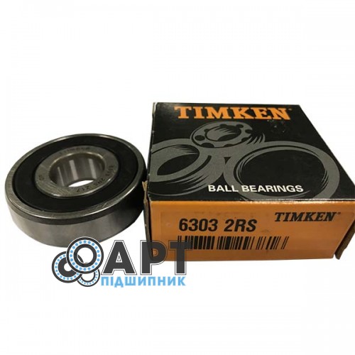 6303-2RS TIMKEN Підшипник однорядний кульковий