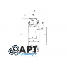 127509 ГОСТ Підшипник роликовий конічний