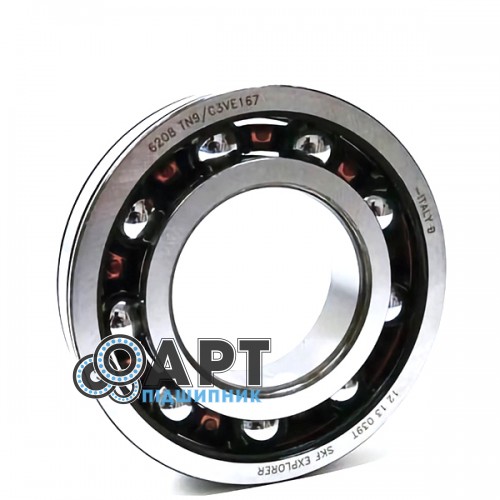6208 TN9 / C3VE167 SKF (Без УП) Підшипник однорядний кульковий з двома канавками на зовнішньому кільці