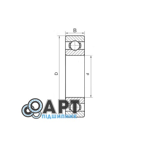 6310 Кіт Підшипник однорядний кульковий