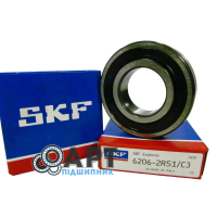 6206-2RS1/C3 SKF Підшипник однорядний кульковий