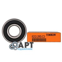 6202-2RS C3 TIMKEN PJ Підшипник однорядний кульковий