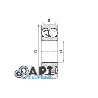 1206 KINEX(Без УП) Підшипник дворядний кульковий