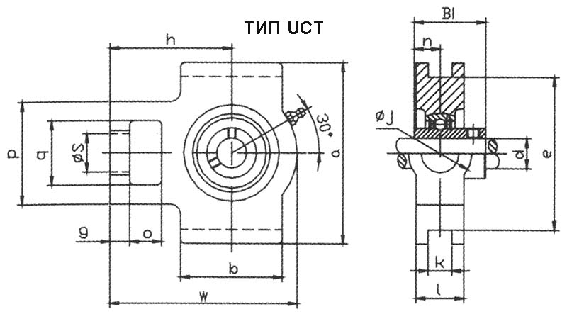 корпус подшипника типа T